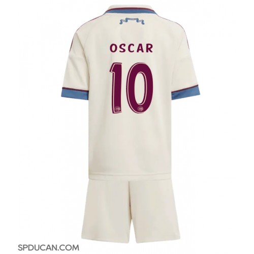 Dječji Nogometni Dres Ajax Oscar Gloukh #10 Rezervni 2025-26 Kratak Rukav (+ Kratke hlače)